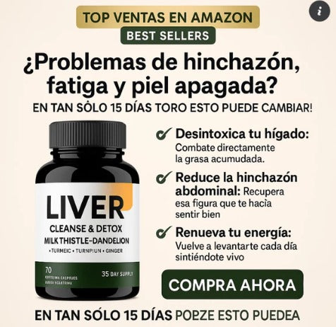 "¡Detox Hepático Natural: La Fórmula Secreta para Despertarte con Energía y Eliminar Esa Molesta Hinchazón!