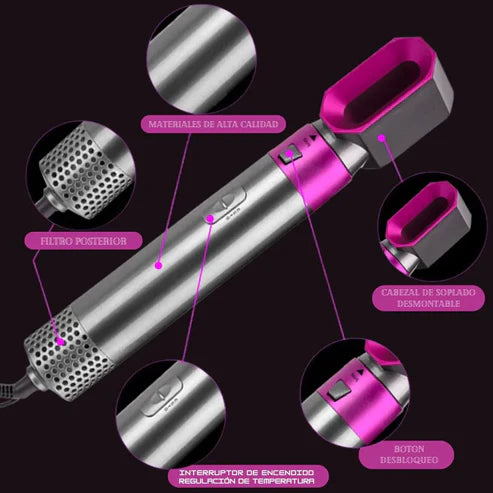 Cepillo EstiloPro 5en1™: Suavidad y Brillo sin Complicaciones